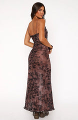 Slit Lace-Up Bodycon Slip Maxi Dress