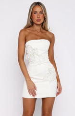Strapless Lace-Up Bodycon Mini Dress