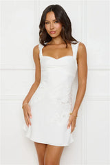Satin Slip White Mini Dress
