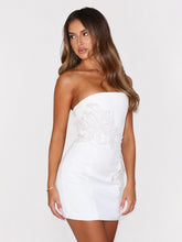 Strapless Lace-Up Bodycon Mini Dress
