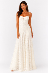 Ruched Strappy Slip Maxi Dress